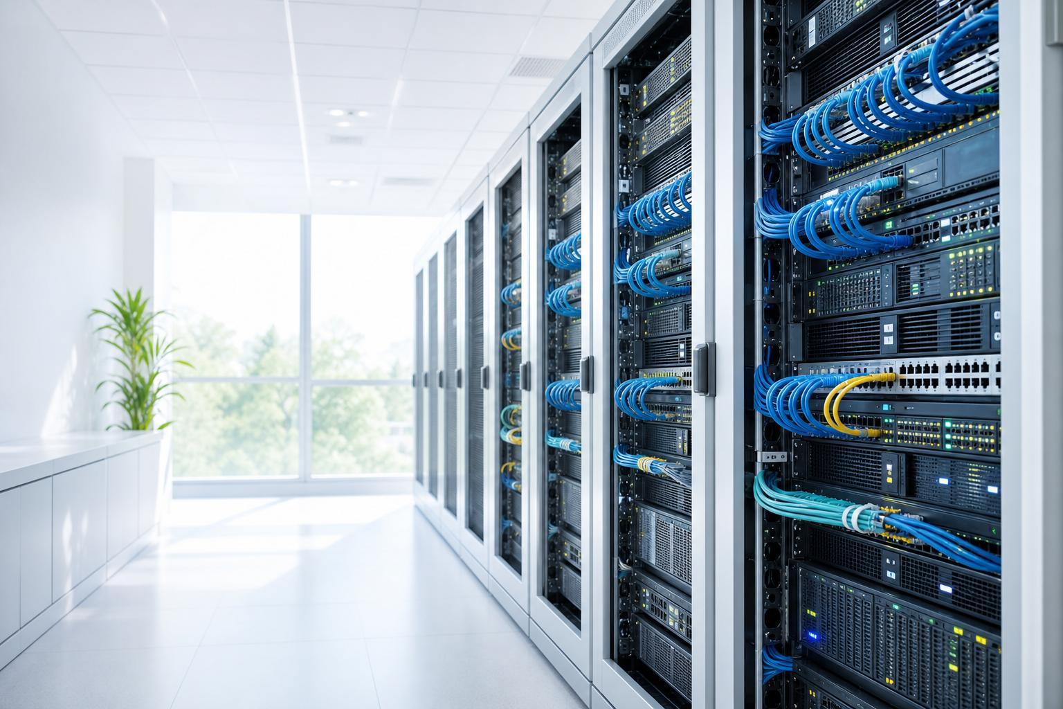 Enterprise network infrastructure and connected server systems